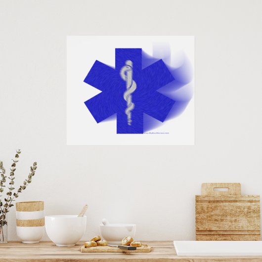 Kunstgeschenk voor de ster van het leven poster (Keuken)