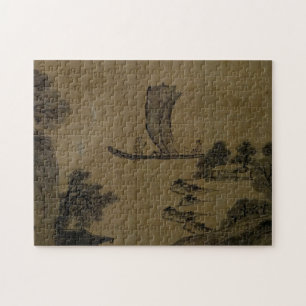 Kunstgeschiedenis (Azië): zeilboot op de rivier Legpuzzel