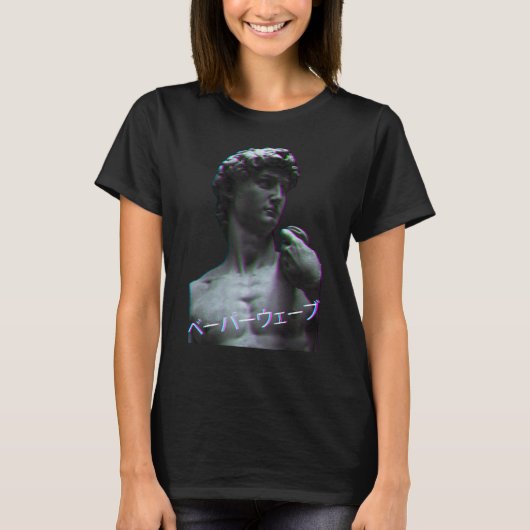 Kunstgeschiedenis David van Michelangelo Retro T-shirt (Voorkant)