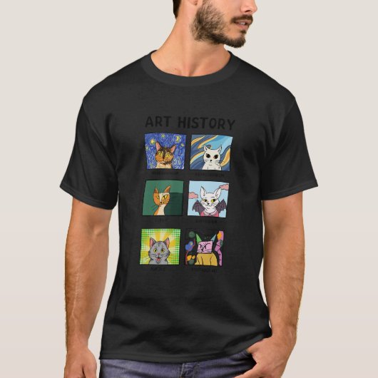 Kunstgeschiedenis Katten fijn kunstkatje voor verz T-shirt (Voorkant)
