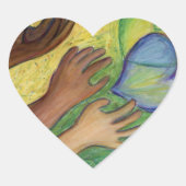 Kunstgevoelige kunsten en handendiversiteit hart sticker (Voorkant)