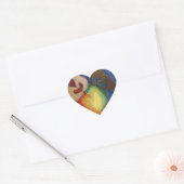 Kunstgevoelige kunsten en handenliefdesdiversiteit hart sticker (Envelop)