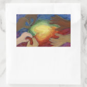 Kunstgevoelige kunsten en handenliefdesdiversiteit rechthoekige sticker (Tas)