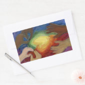 Kunstgevoelige kunsten en handenliefdesdiversiteit rechthoekige sticker (Envelop)