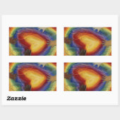 Kunstgevoelige kunsten en handenliefdesdiversiteit rechthoekige sticker (Vel)