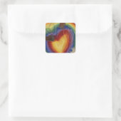 Kunstgevoelige kunsten en handenliefdesdiversiteit vierkante sticker (Tas)