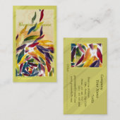 Kunstglas laat kleurrijk Visitekaartje (Voorkant / Achterkant)