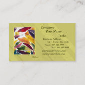 Kunstglas laat kleurrijk Visitekaartje (Achterkant)