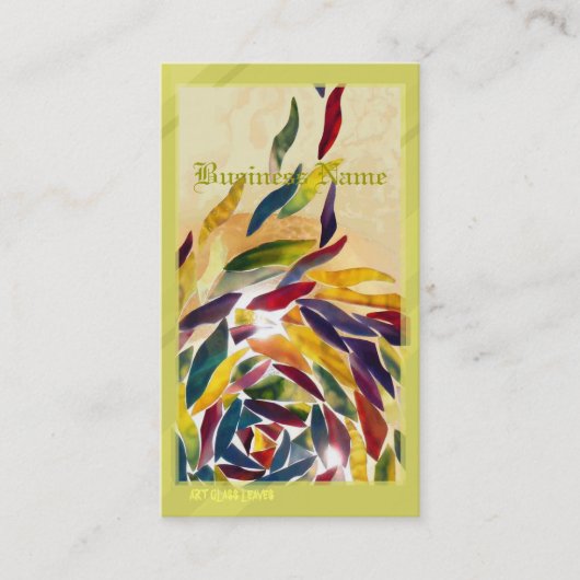 Kunstglas laat kleurrijk Visitekaartje (Voorkant)