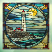 Kunstglas Vuurtoren Kust Raamsticker (Vel 3)
