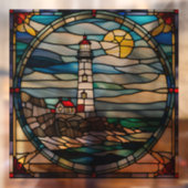 Kunstglas Vuurtoren Kust Raamsticker (Vel 2)
