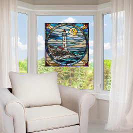 Kunstglas Vuurtoren Kust Raamsticker