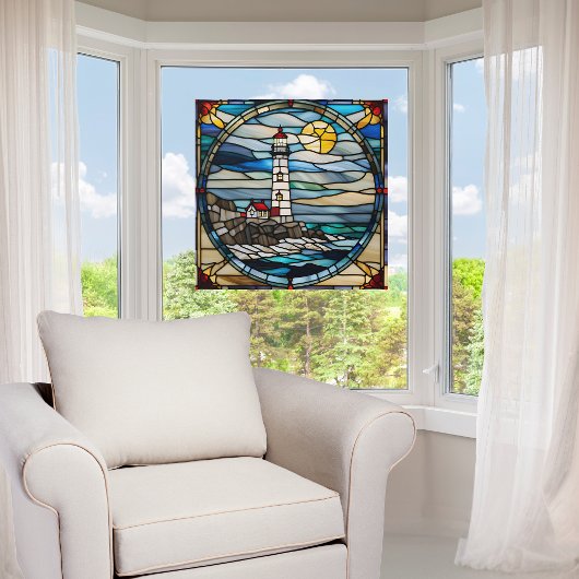 Kunstglas Vuurtoren Kust Raamsticker