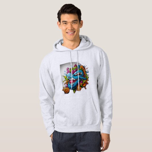 Kunstgraffiti Hoodie (Voorkant volledig)