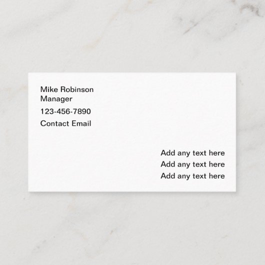 Kunstgrasgras Moderne Visitekaartjes (Achterkant)