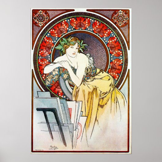  kunstgreep voor Salon des Cent door Mucha Poster (Voorkant)