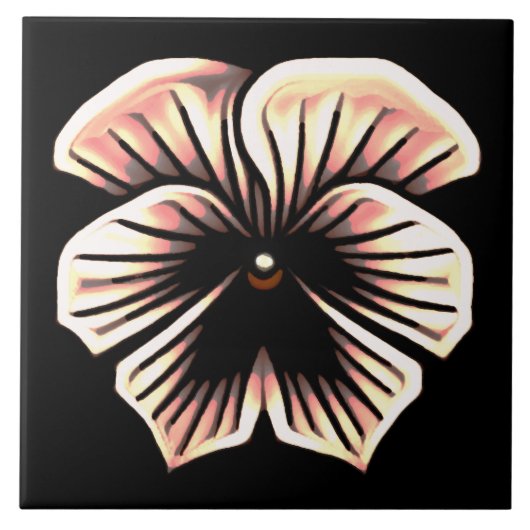  kunstgreep zwarte langwerpige ontkleuring tegeltje (Voorkant)