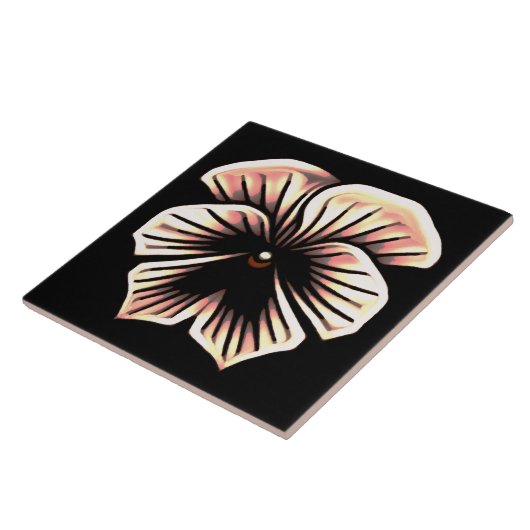  kunstgreep zwarte langwerpige ontkleuring tegeltje (Zijkant)