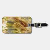 kunstgroene, bruine ondergrond voor handverf naadl bagagelabel (Voorkant horizontaal)