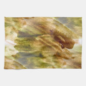 kunstgroene, bruine ondergrond voor handverf naadl theedoek (Horizontaal)