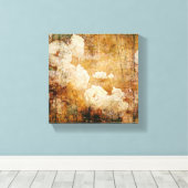 kunstgrunge florale  achtergrond textuur canvas afdruk (Insitu (Houten vloer))