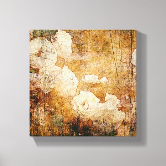 kunstgrunge florale  achtergrond textuur canvas afdruk (Voorkant)