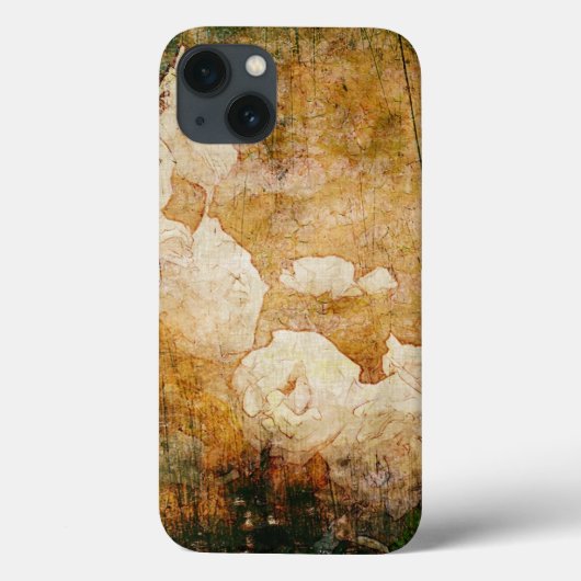 kunstgrunge florale achtergrond textuur Case-Mate iPhone case (Achterkant)