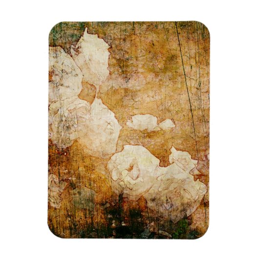 kunstgrunge florale achtergrond textuur magneet (Verticaal)
