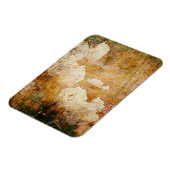 kunstgrunge florale achtergrond textuur magneet (Linkerzijde)