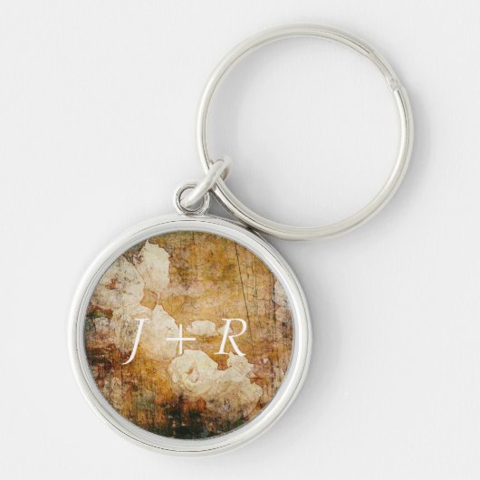 kunstgrunge florale achtergrond textuur sleutelhanger (Voorkant)