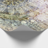 kunstgrunge  getextureerde achtergrond met tradit cadeaupapier (Hoek)