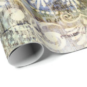 kunstgrunge  getextureerde achtergrond met tradit cadeaupapier (Rol Hoek)