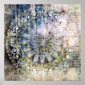 kunstgrunge  getextureerde achtergrond met tradit poster (Voorkant)