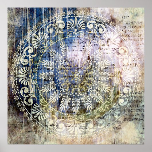 kunstgrunge  getextureerde achtergrond met tradit poster (Voorkant)