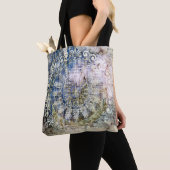kunstgrunge getextureerde achtergrond met tradit tote bag (Dichtbij)