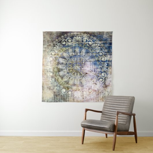 kunstgrunge  getextureerde achtergrond met tradit wandkleed (In Situ (horizontaal))