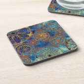 Kunstgrunge patroon bier onderzetter (Linkerzijde)