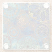 Kunstgrunge patroon glazen onderzetter (Achterkant)