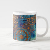 Kunstgrunge patroon grote koffiekop (Rechts)