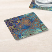 Kunstgrunge patroon kartonnen onderzetters (Schuin)