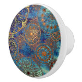 Kunstgrunge patroon keramische knop (Rechts)