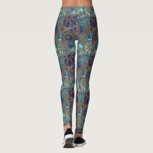 Kunstgrunge patroon leggings (Achterkant)