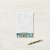 Kunstgrunge patroon post-it® notes (Op bureau)