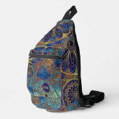 Kunstgrunge patroon sling bag (Rechterhoek)