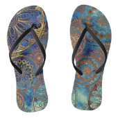 Kunstgrunge patroon teenslippers (Voetbed)