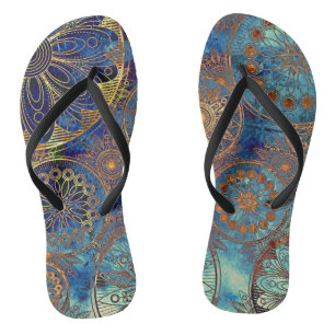Kunstgrunge patroon teenslippers