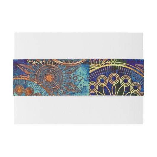 Kunstgrunge patroon uitnodigingen wikkel (Achterkant Voorbeeld)