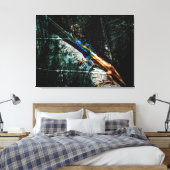 Kunsthagedis op blad canvas afdruk (Insitu (Slaapkamer))