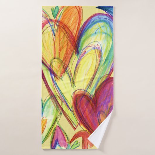 Kunsthanddoeken voor gele verwarming badhanddoek (Badhanddoek)