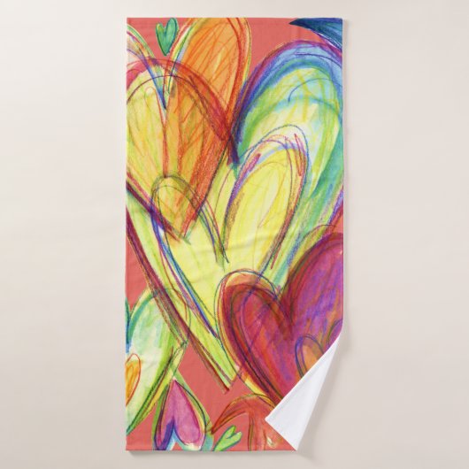 Kunsthanddoeken voor roze verwarming badhanddoek (Badhanddoek)